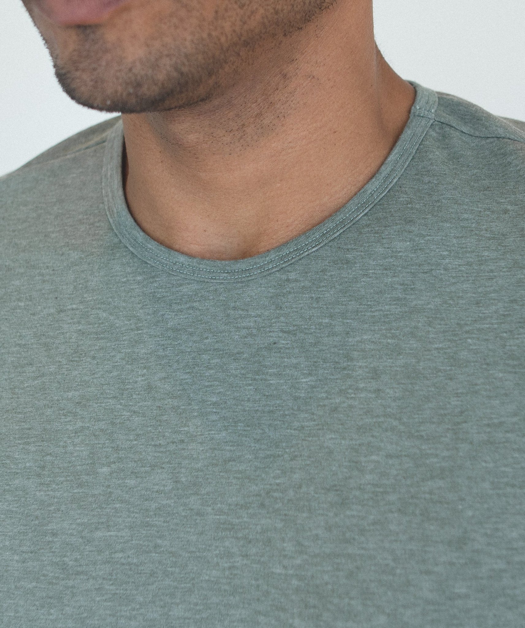 Green Crew Split-Hem