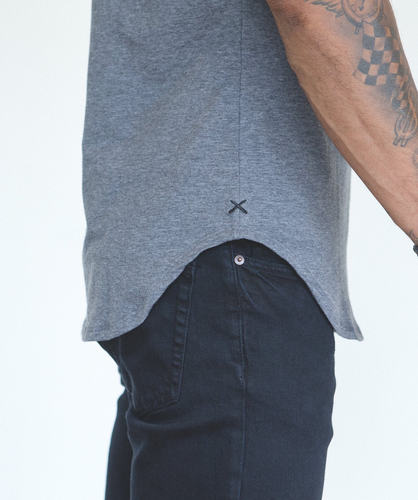 Grey Crew Elongated