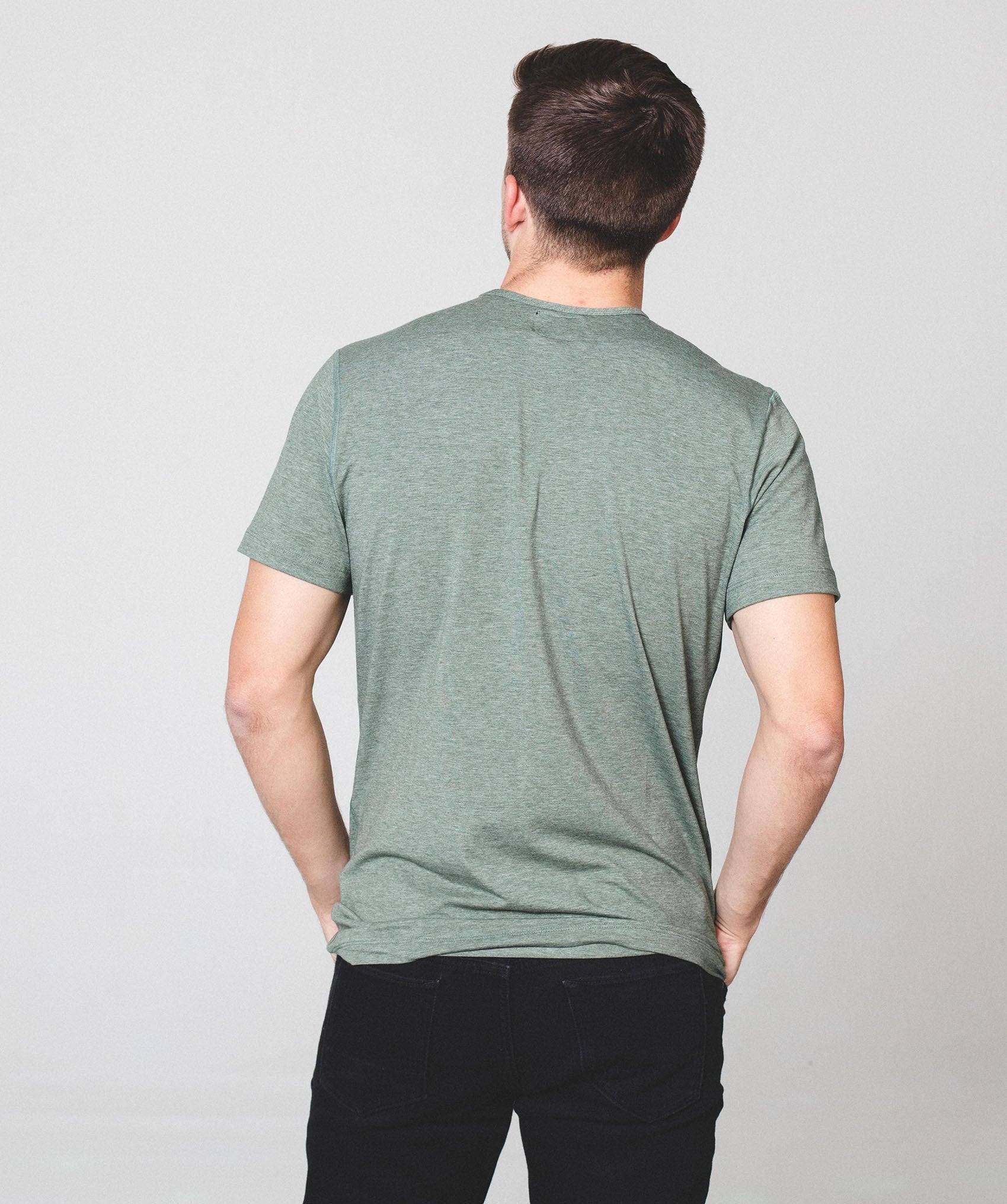 Green V-Neck Regular